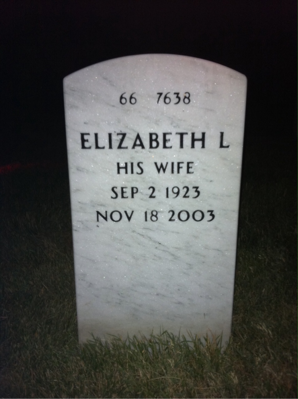 Back of headstone — Edward Buescher