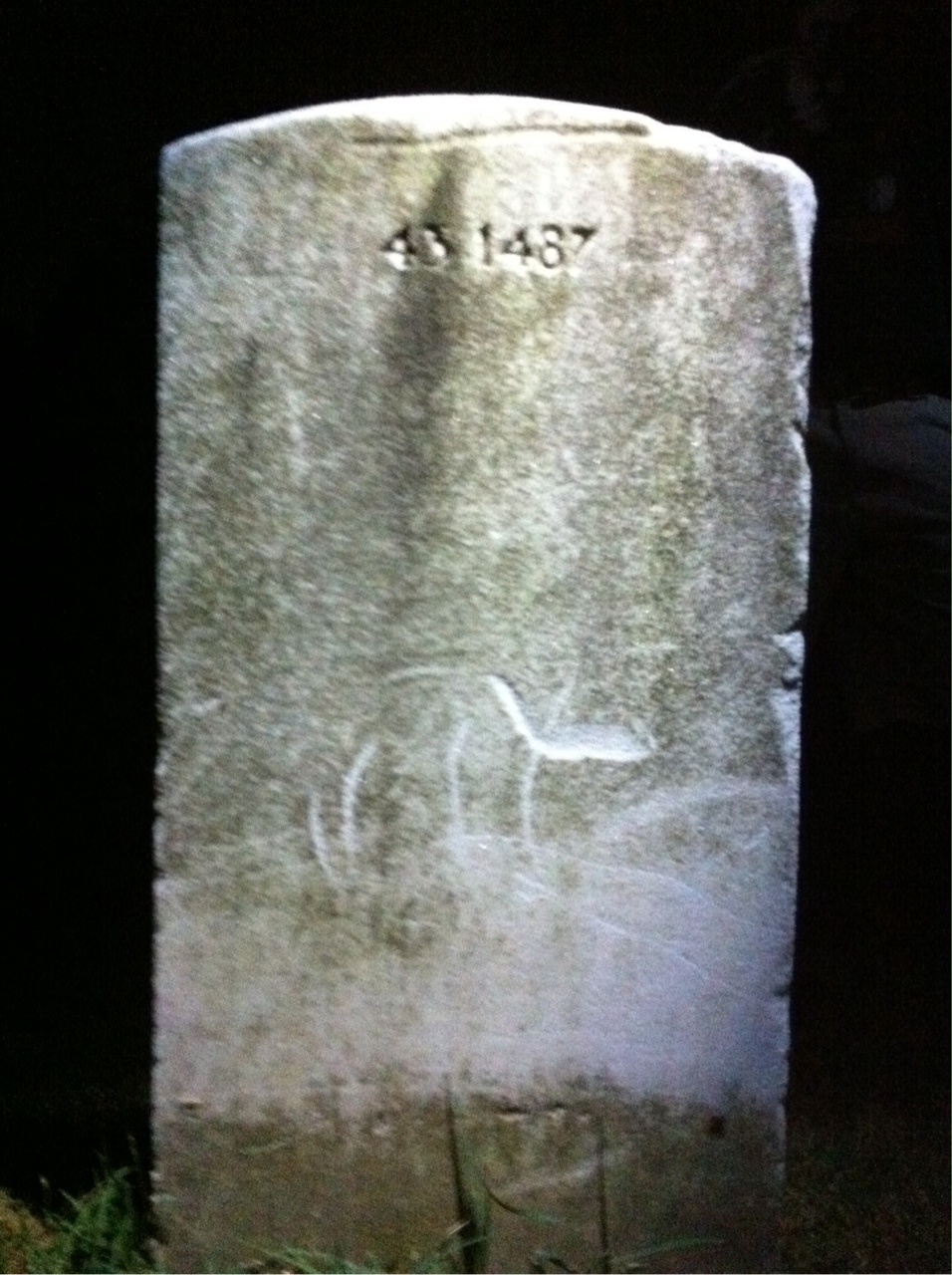 Back of headstone — Willia Murfree