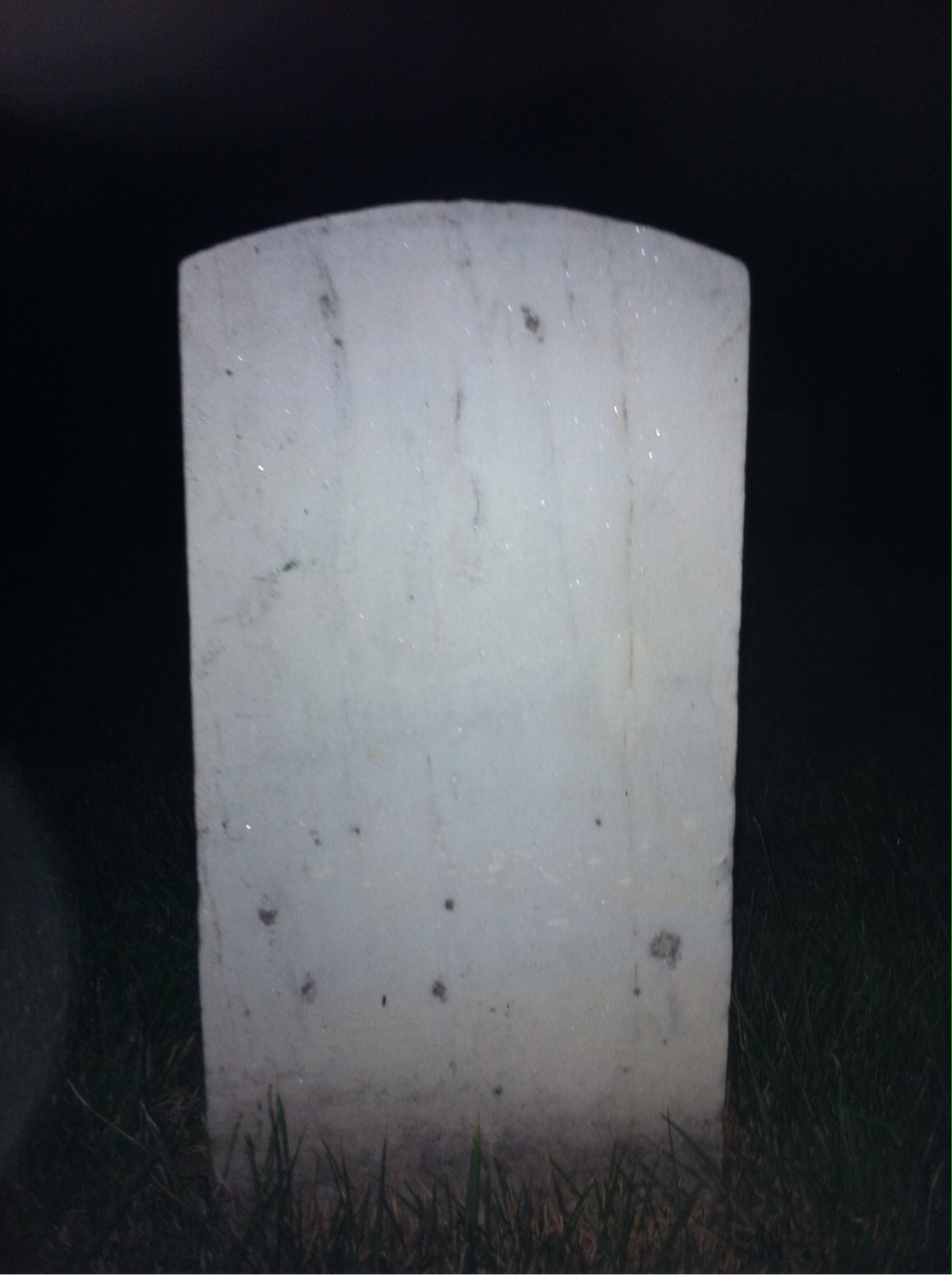 Back of headstone — Henry Barrett