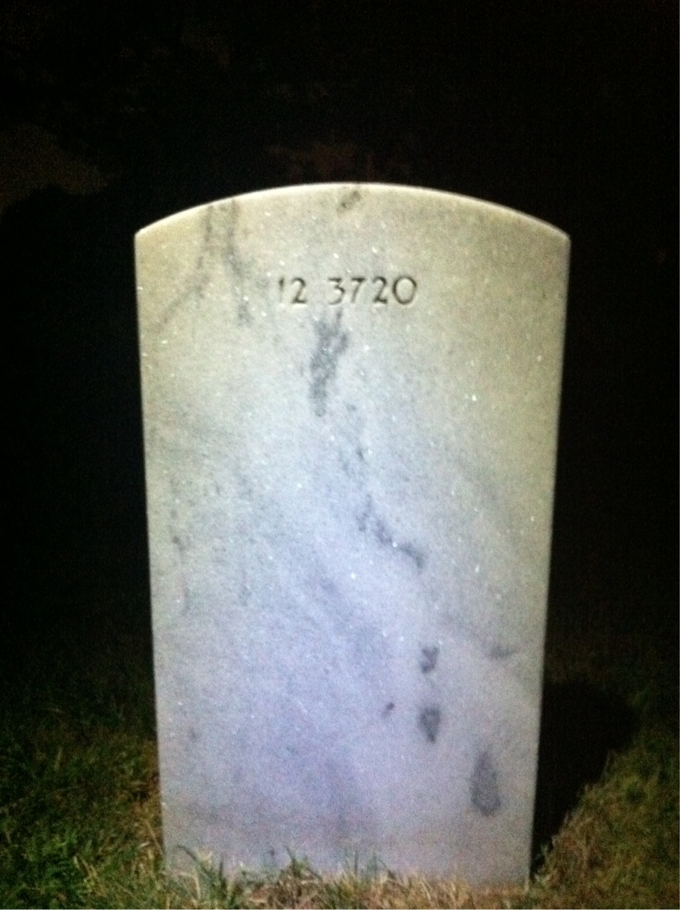 Back of headstone — Maurice Moran