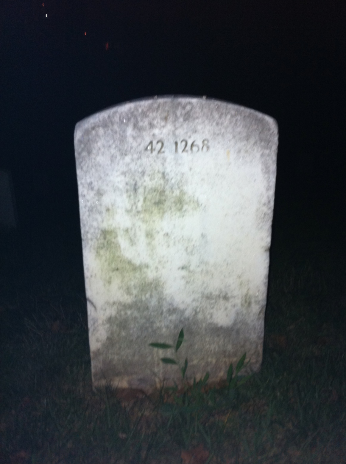 Back of headstone — Vincent Bauer