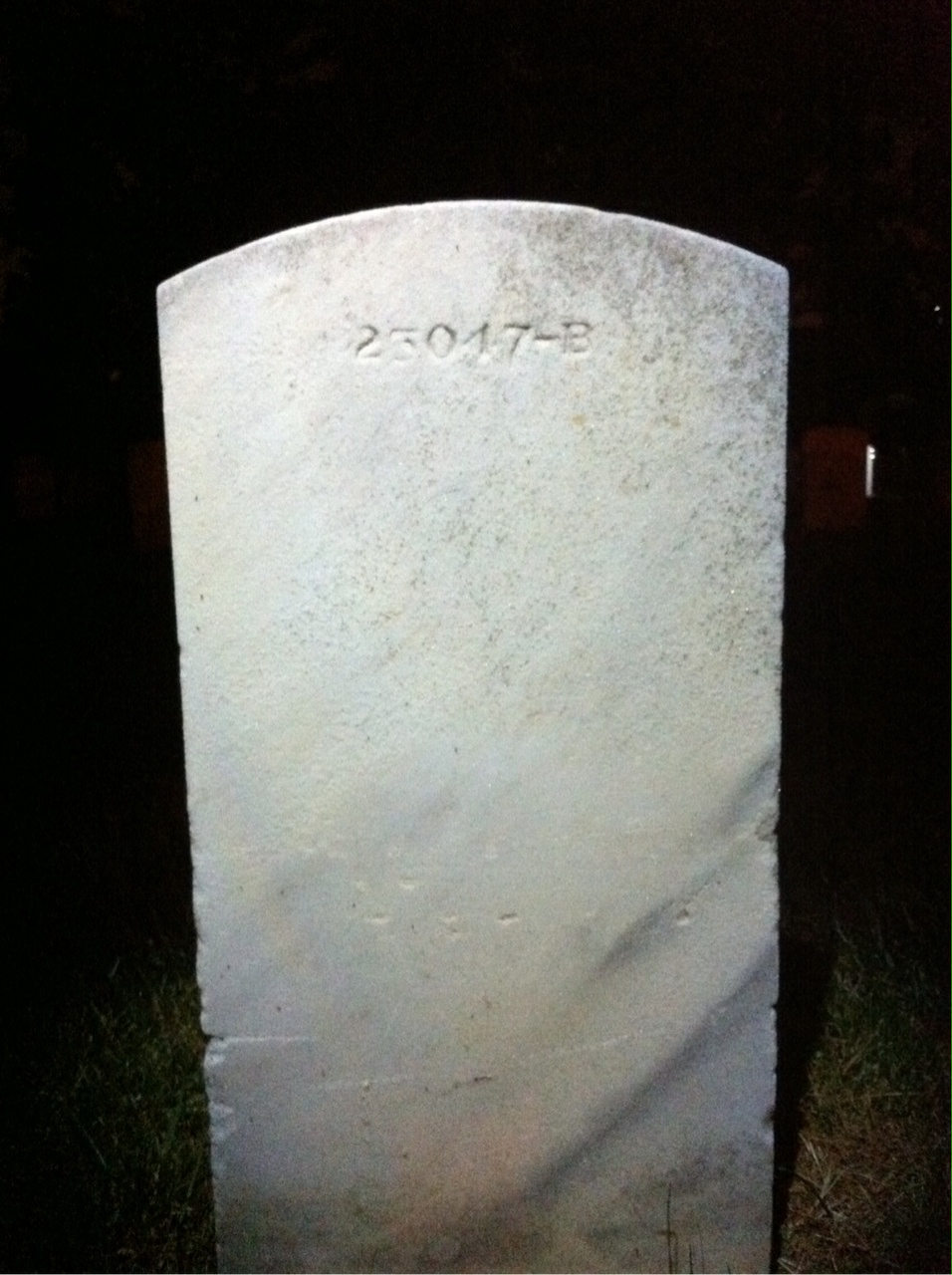 Back of headstone — Talmage Morris