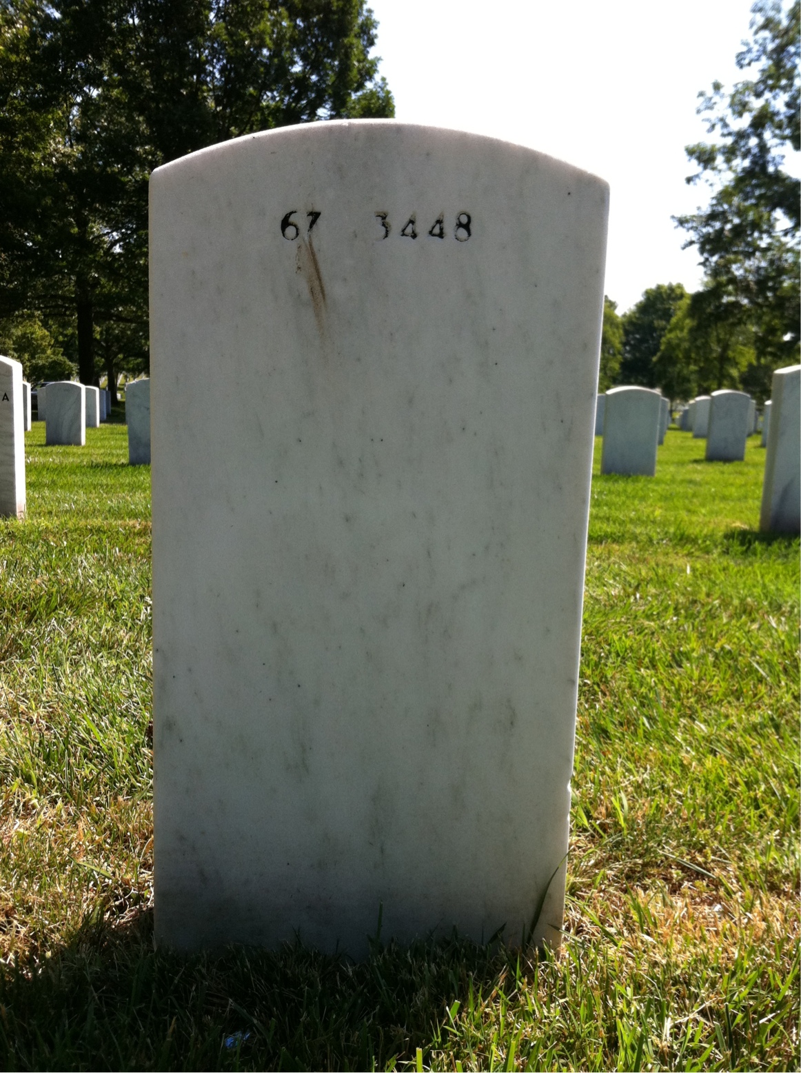 Back of headstone — Karissa Mitchell