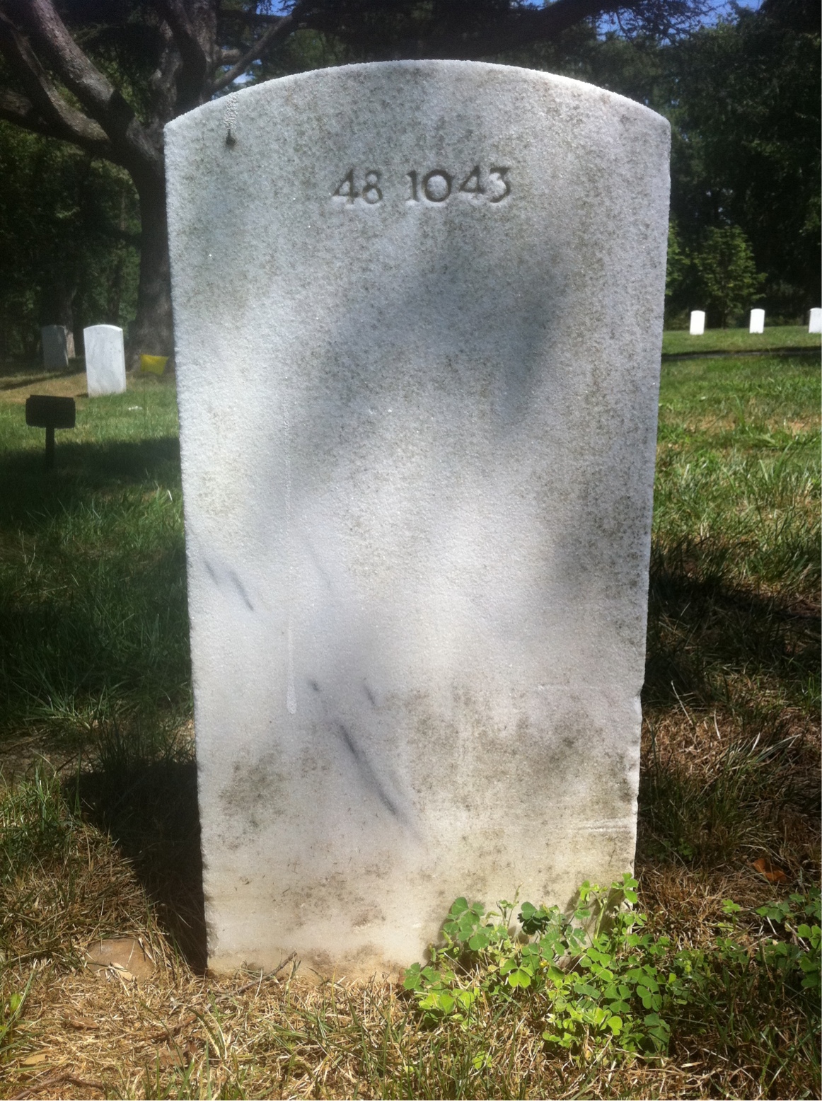 Back of headstone — Jeffrey Albro