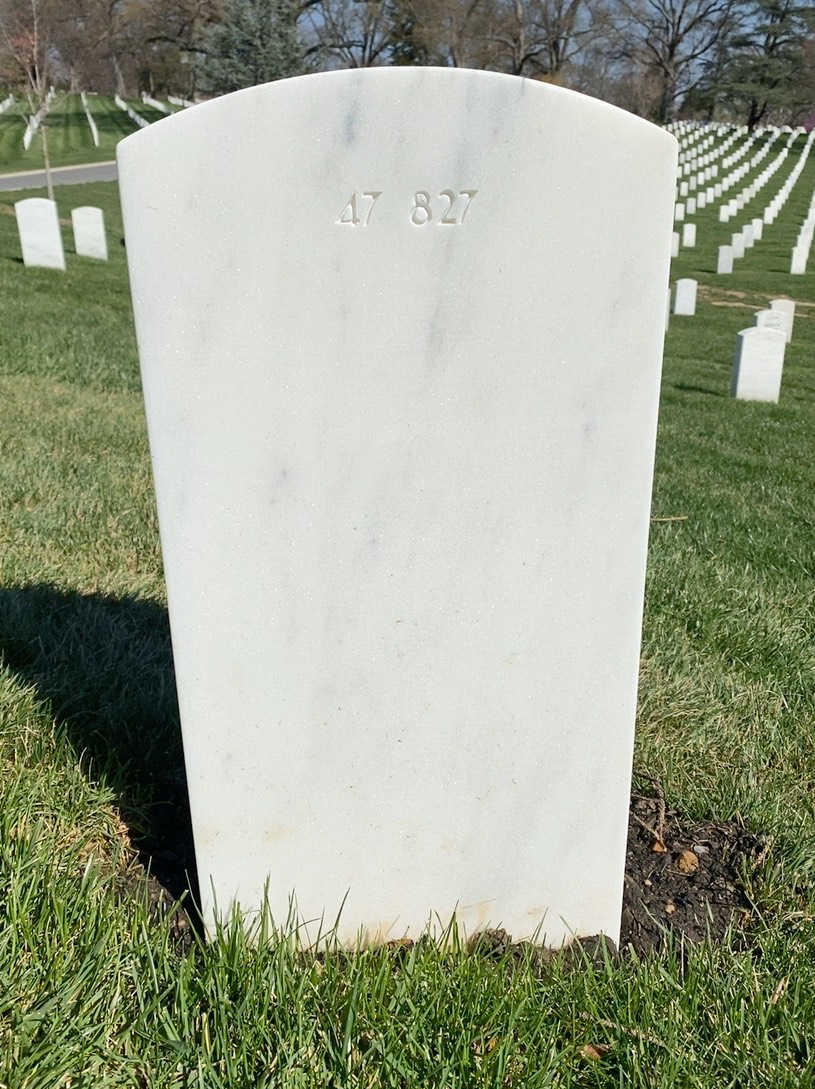 Back of headstone — Willard Francis Inscoe