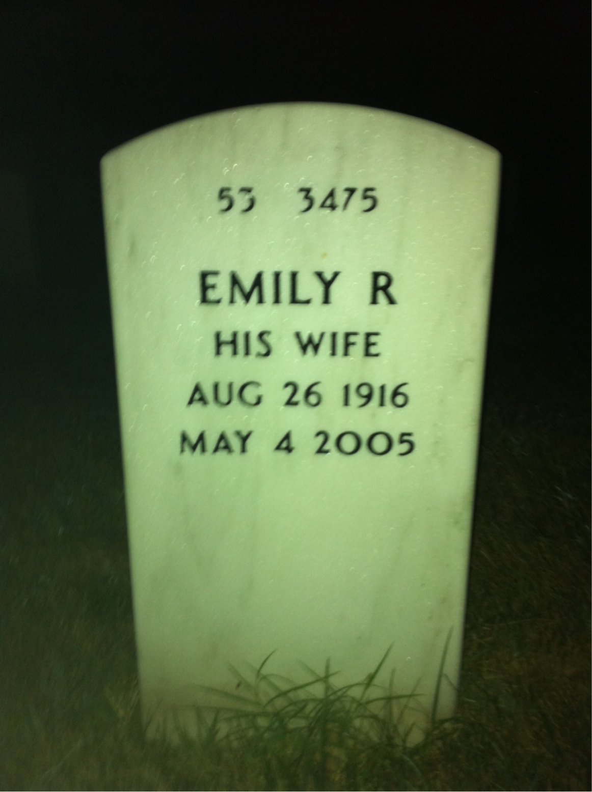 Back of headstone — Norman Gooding