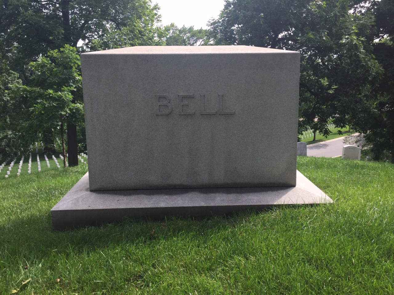 Headstone shared by 2 interments, including J. Franklin Bell