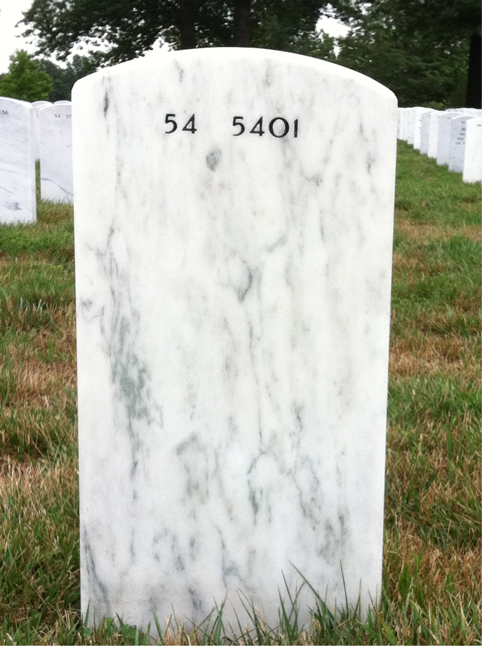 Back of headstone — Howard Schaufele
