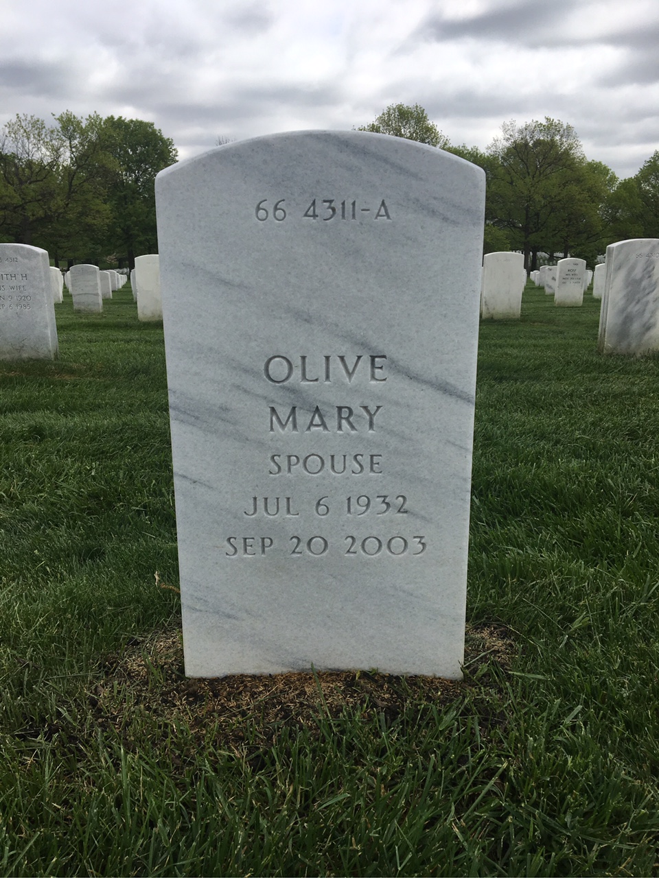 Back of headstone — John Rogers