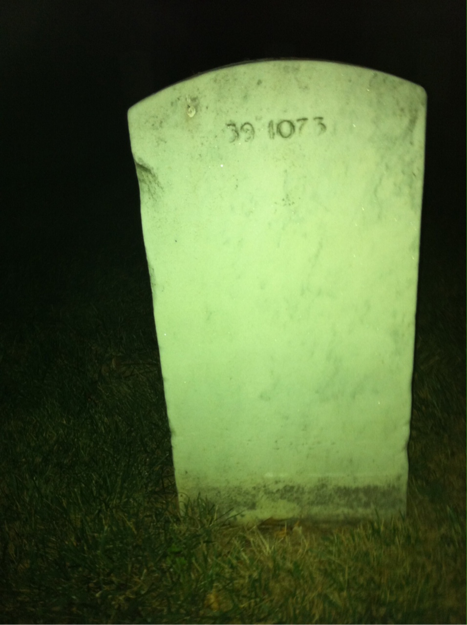Back of headstone — Walter Moore
