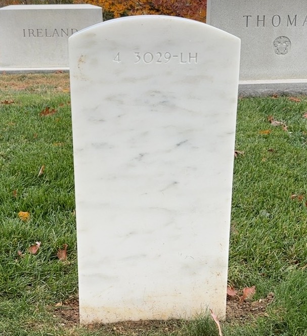 Back of headstone — James Bachman