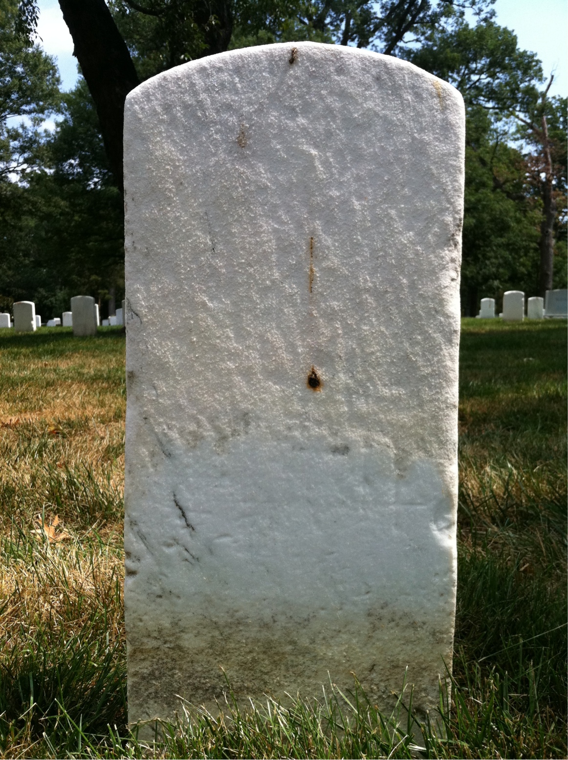Back of headstone — B Mores