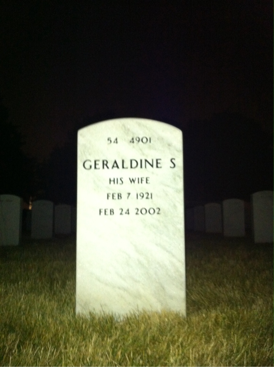 Back of headstone — Warren Lloyd