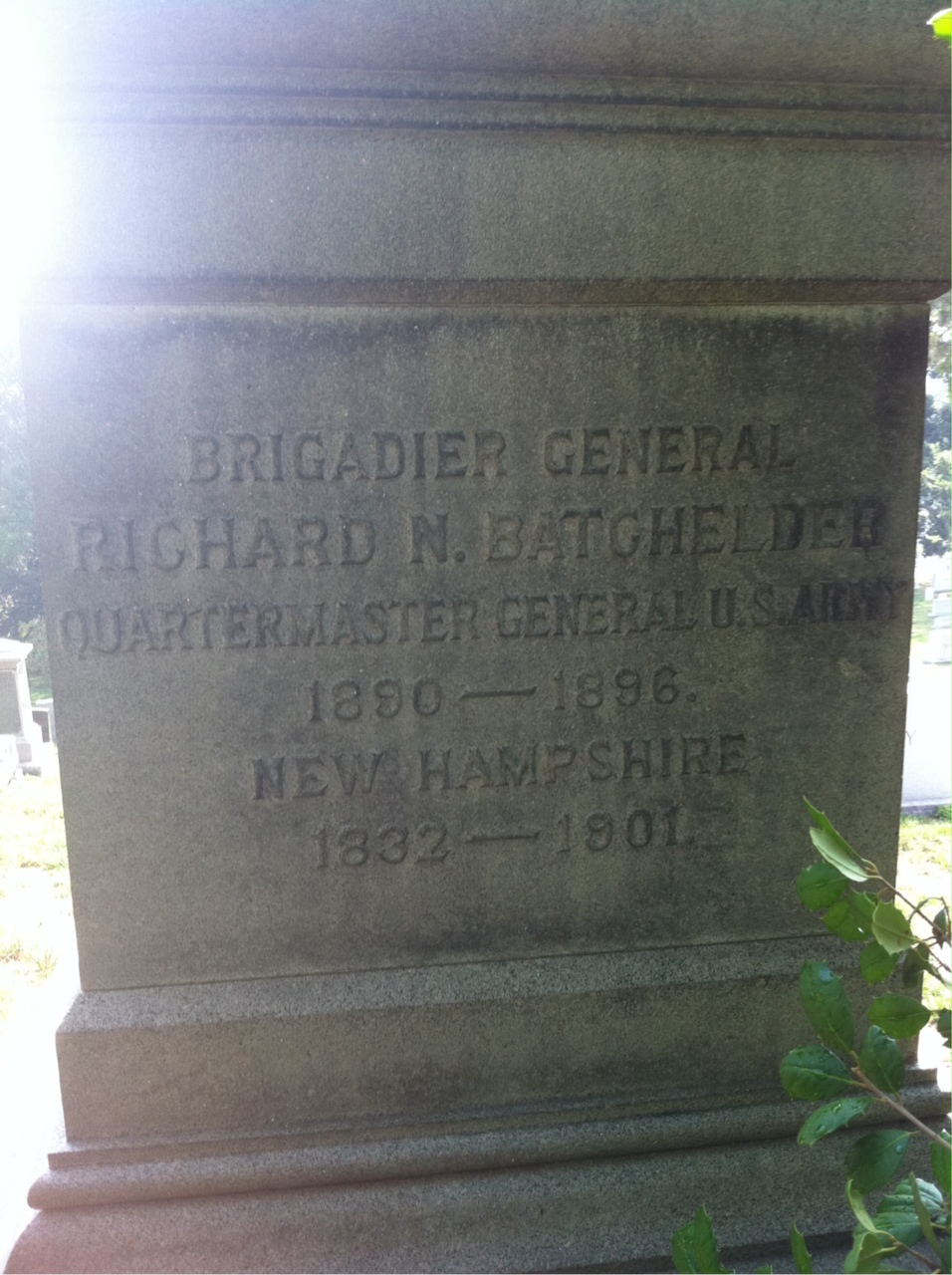 Headstone of Richard N. Batchelder