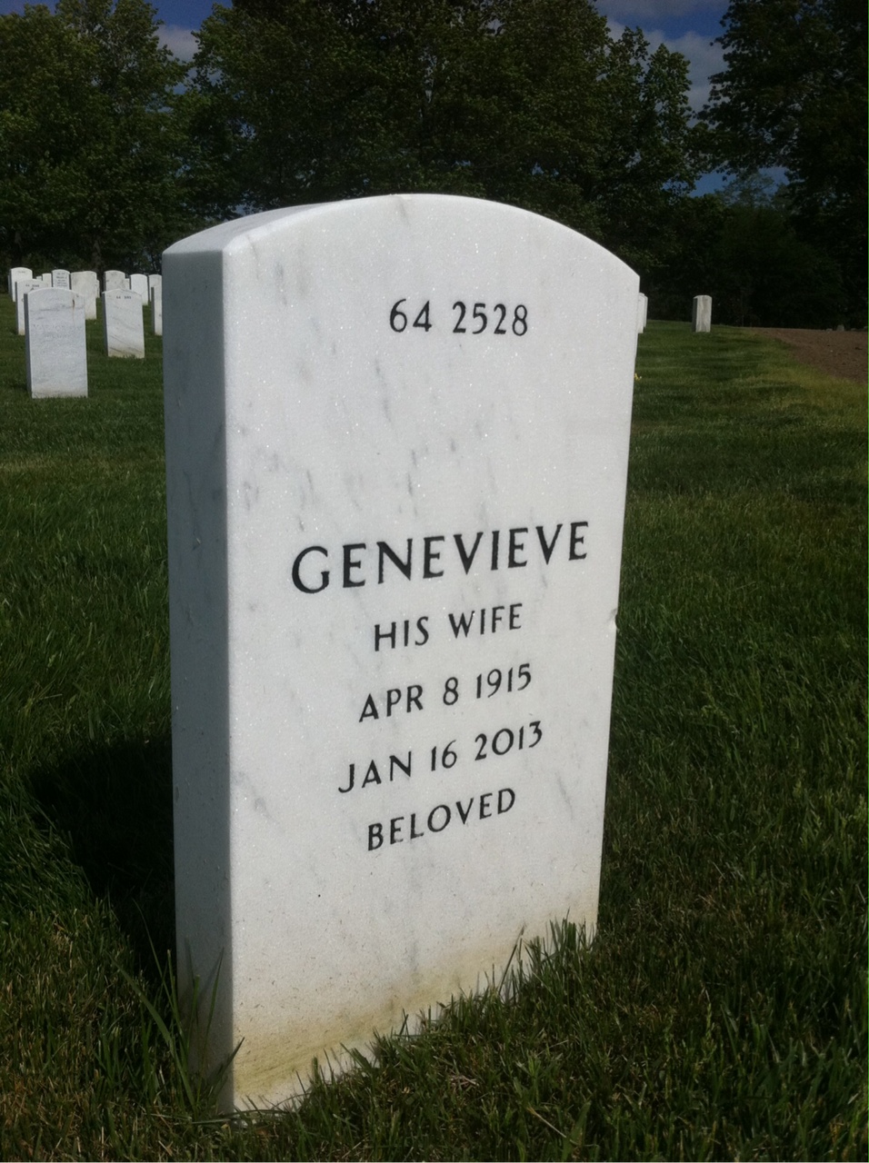 Back of headstone — Joseph Gallagher