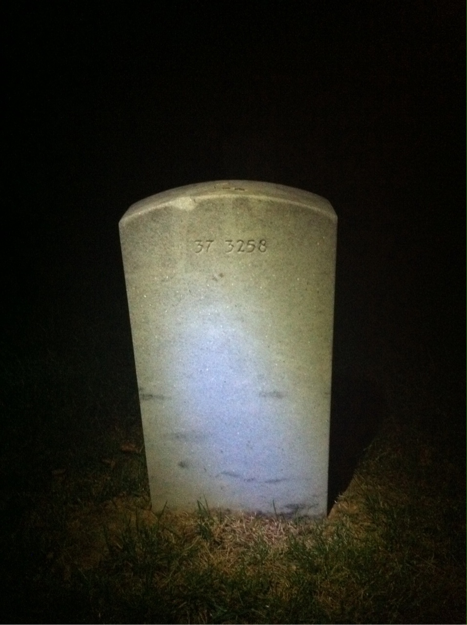 Back of headstone — Robert Baines
