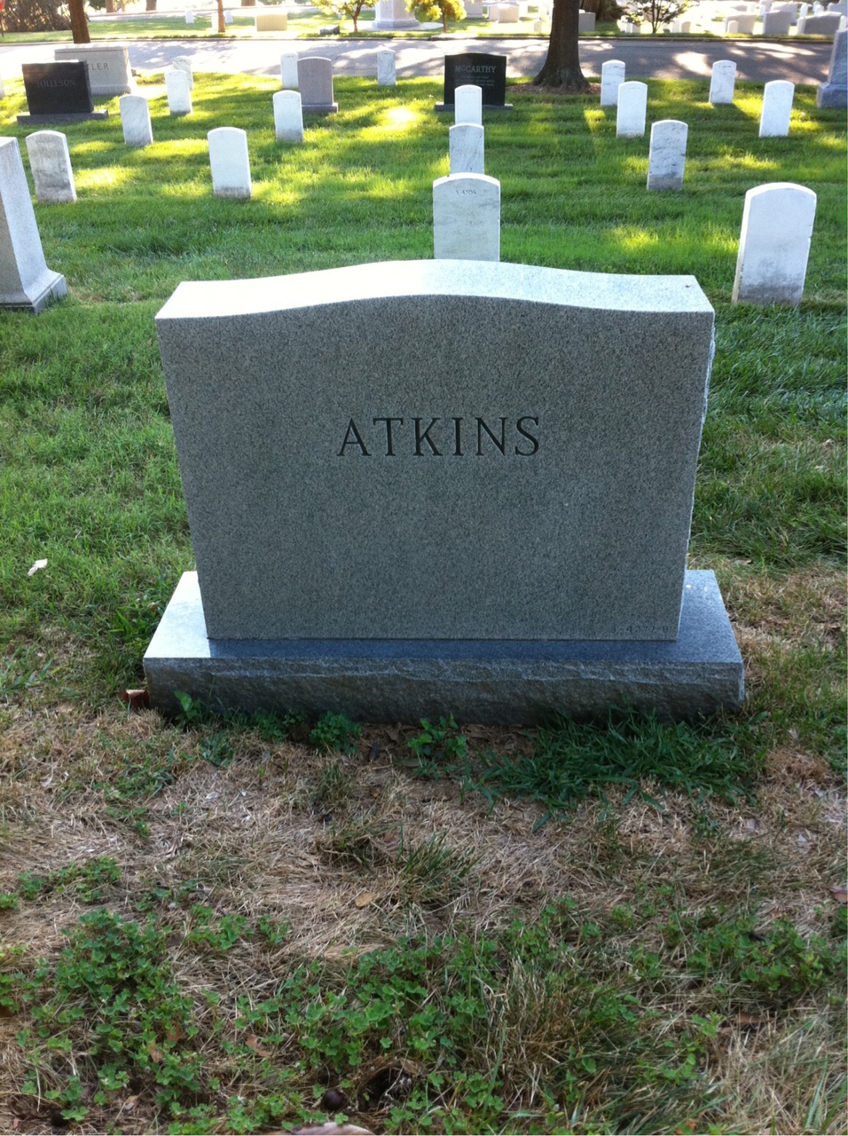 Back of headstone — Dorothy Atkins