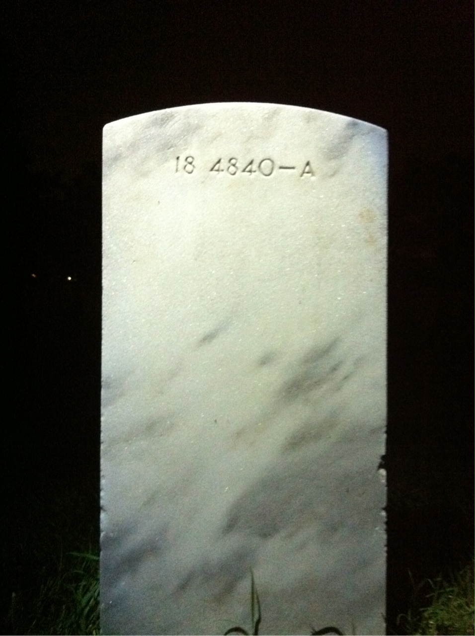 Back of headstone — Edward Ahearn