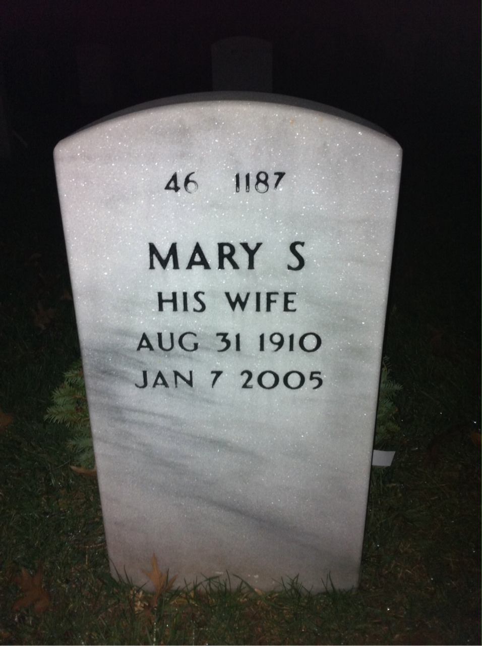 Back of headstone — Joseph George