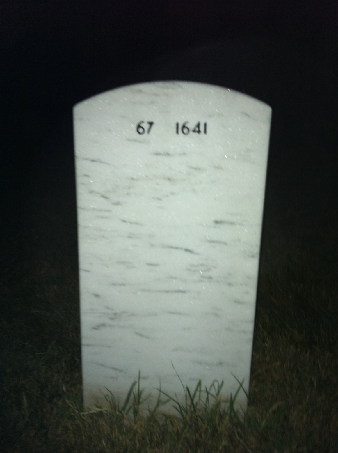 Back of headstone — Augustus Ballard