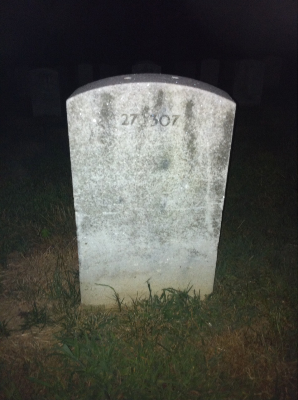 Back of headstone — S Allyn