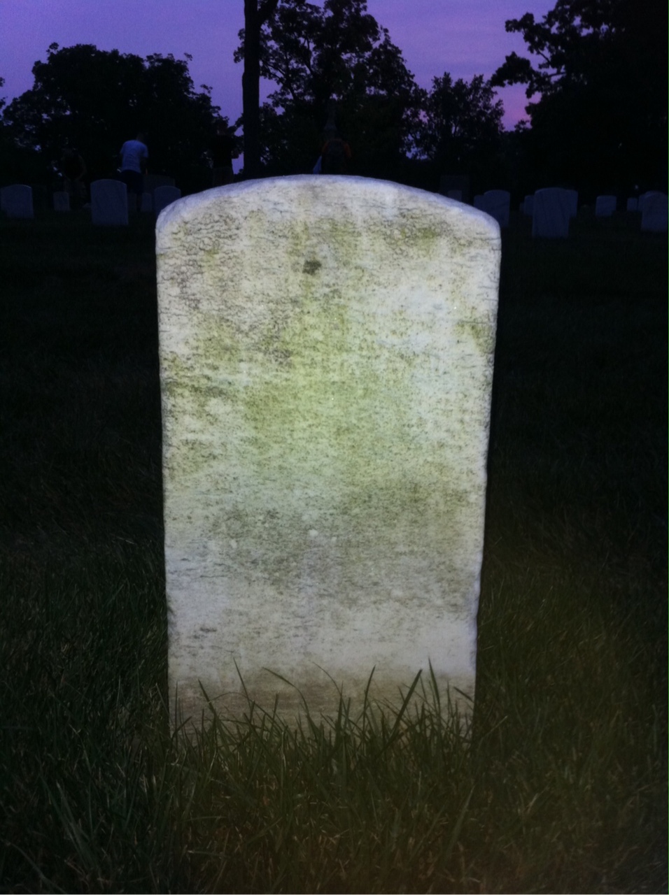 Back of headstone — George Altman