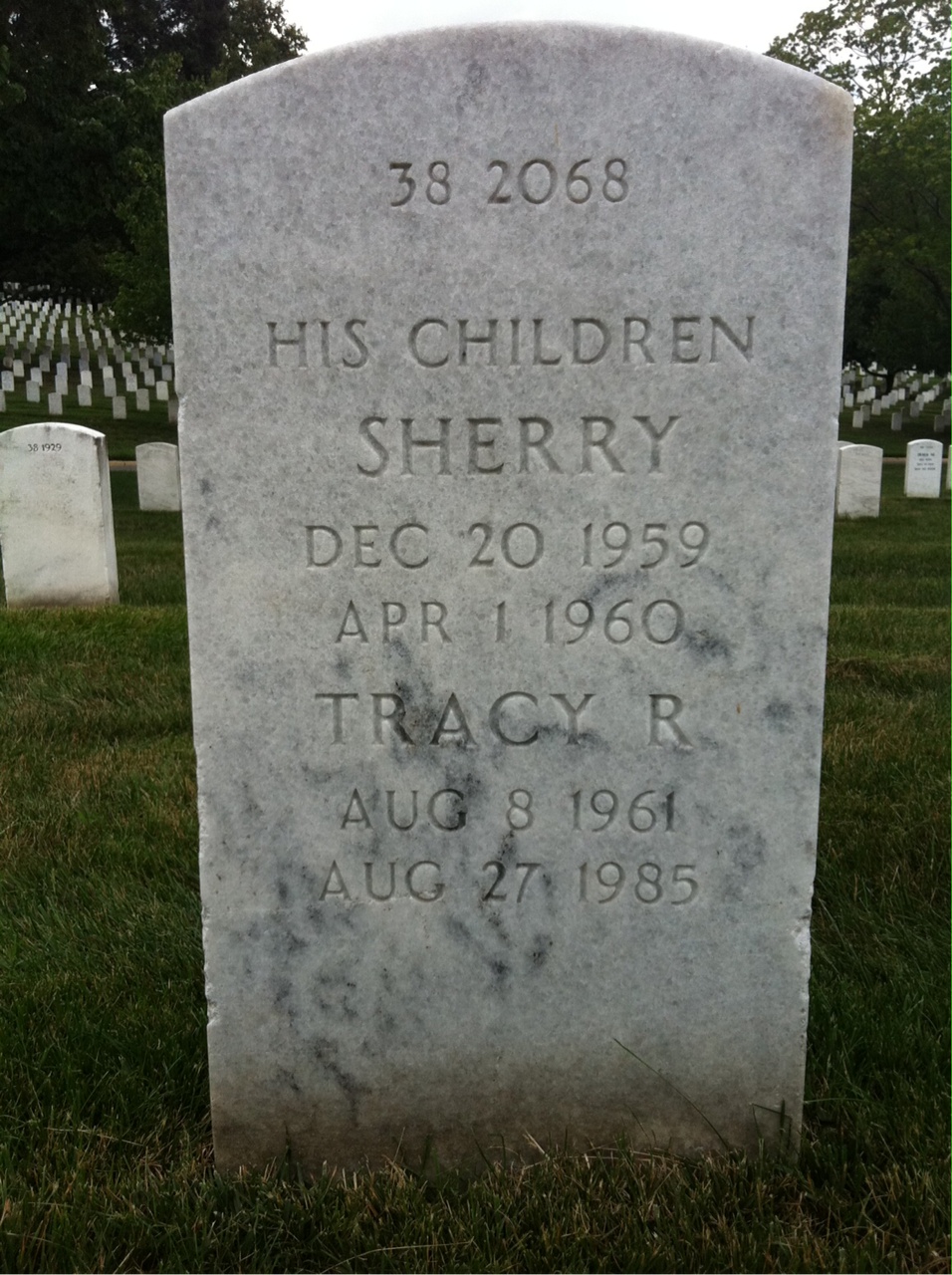 Back of headstone — Warren E Tucker