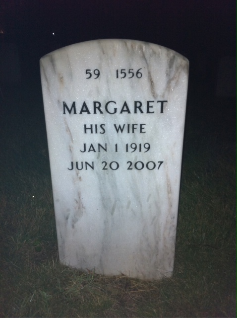 Back of headstone — Robert Hope