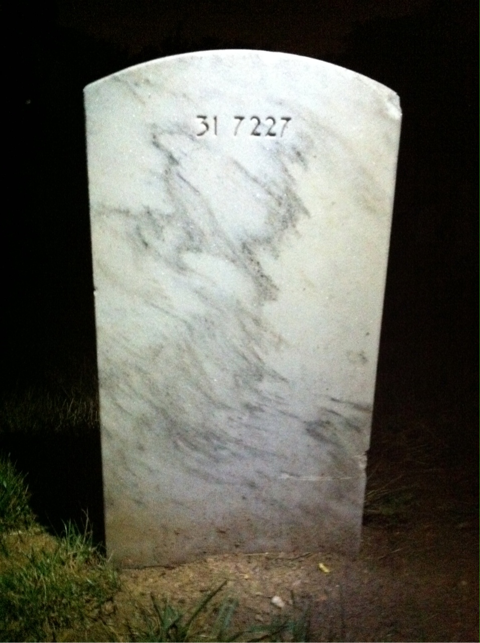 Back of headstone — William Kiker
