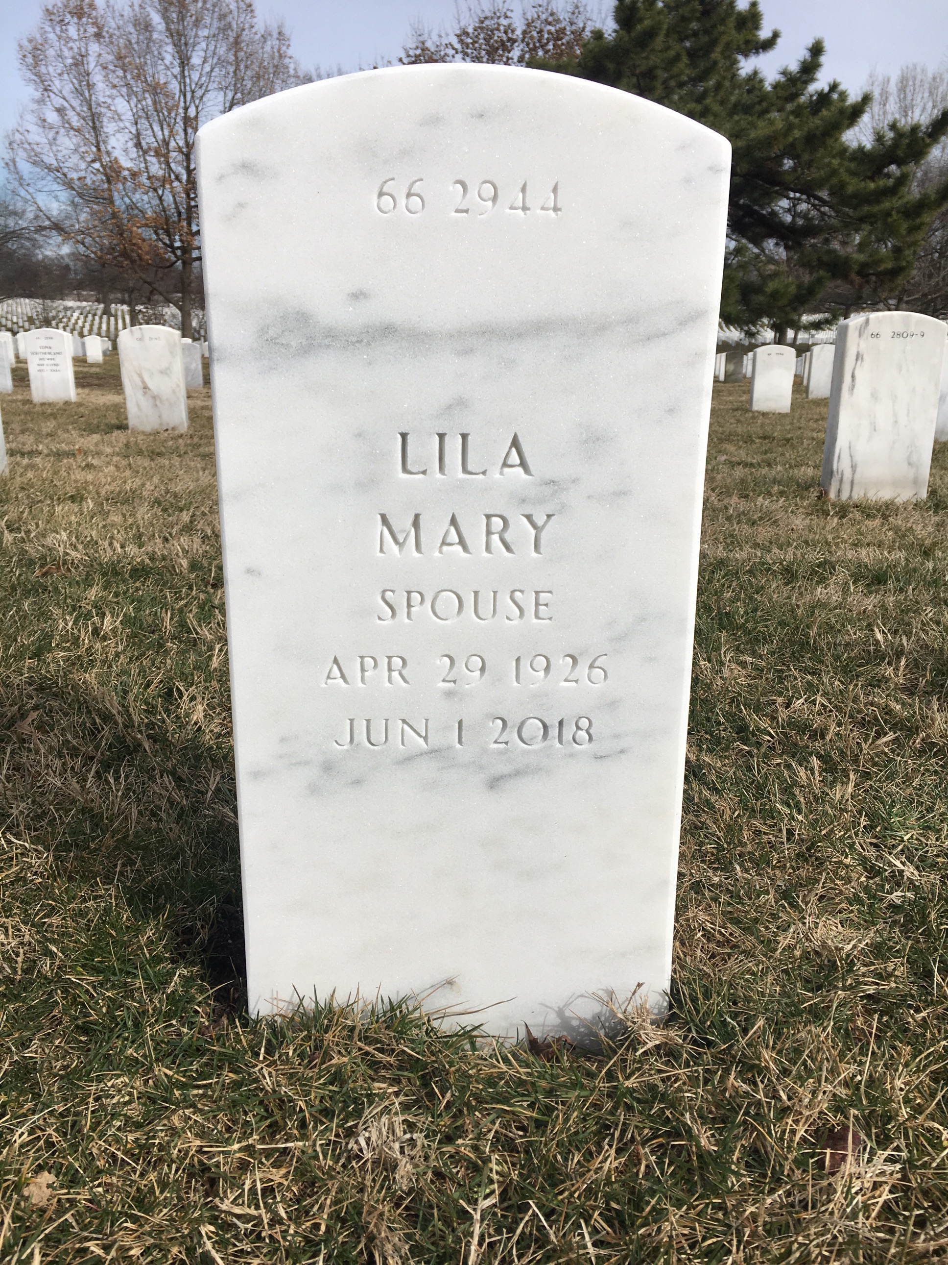 Back of headstone — James Shively