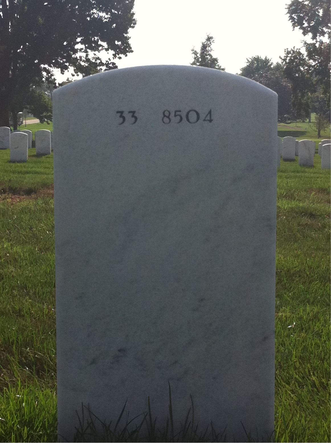 Back of headstone — David Monroe
