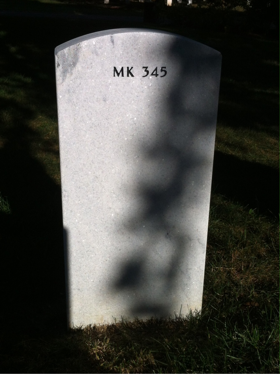 Back of headstone — Bernard George Bucior