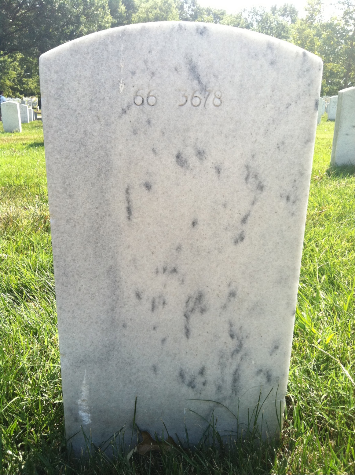 Back of headstone — Eddy Deguerre