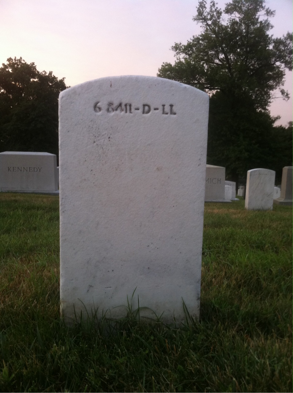 Back of headstone — William Baldwin