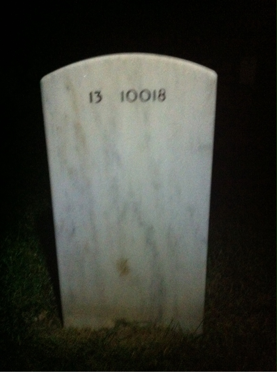 Back of headstone — William Anton