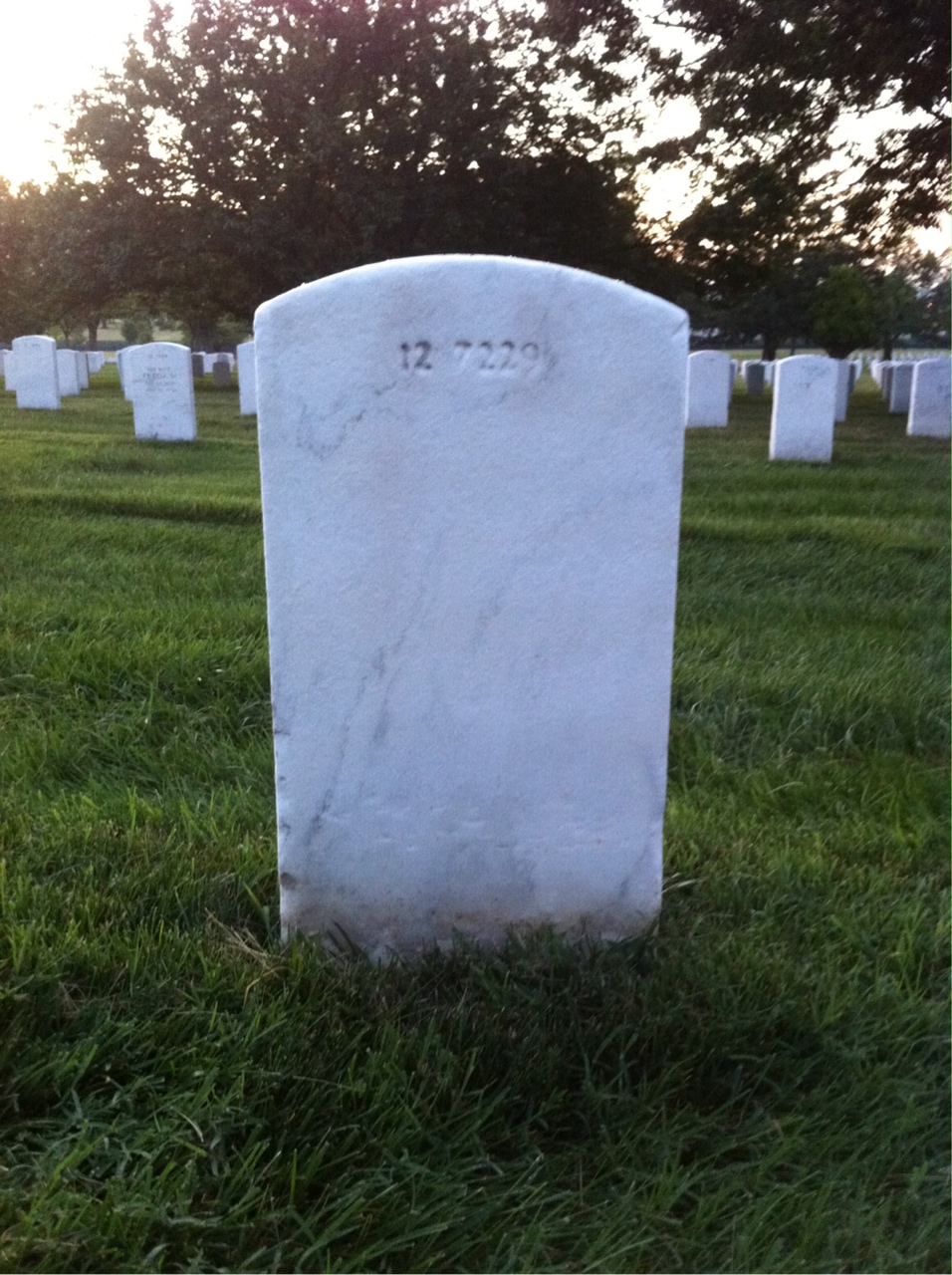 Back of headstone — Robert Alexander