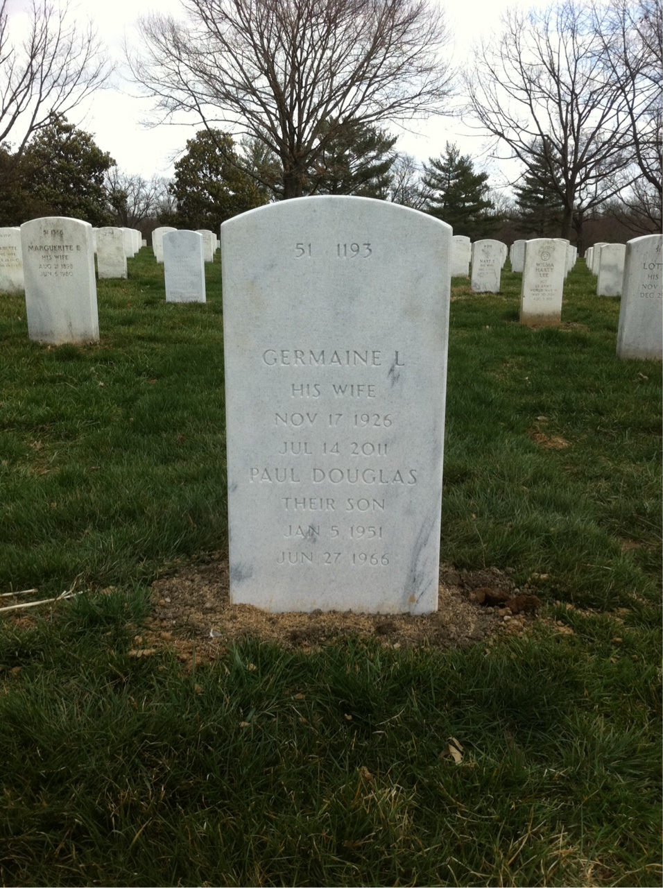 Back of headstone — Edwin Hawbecker