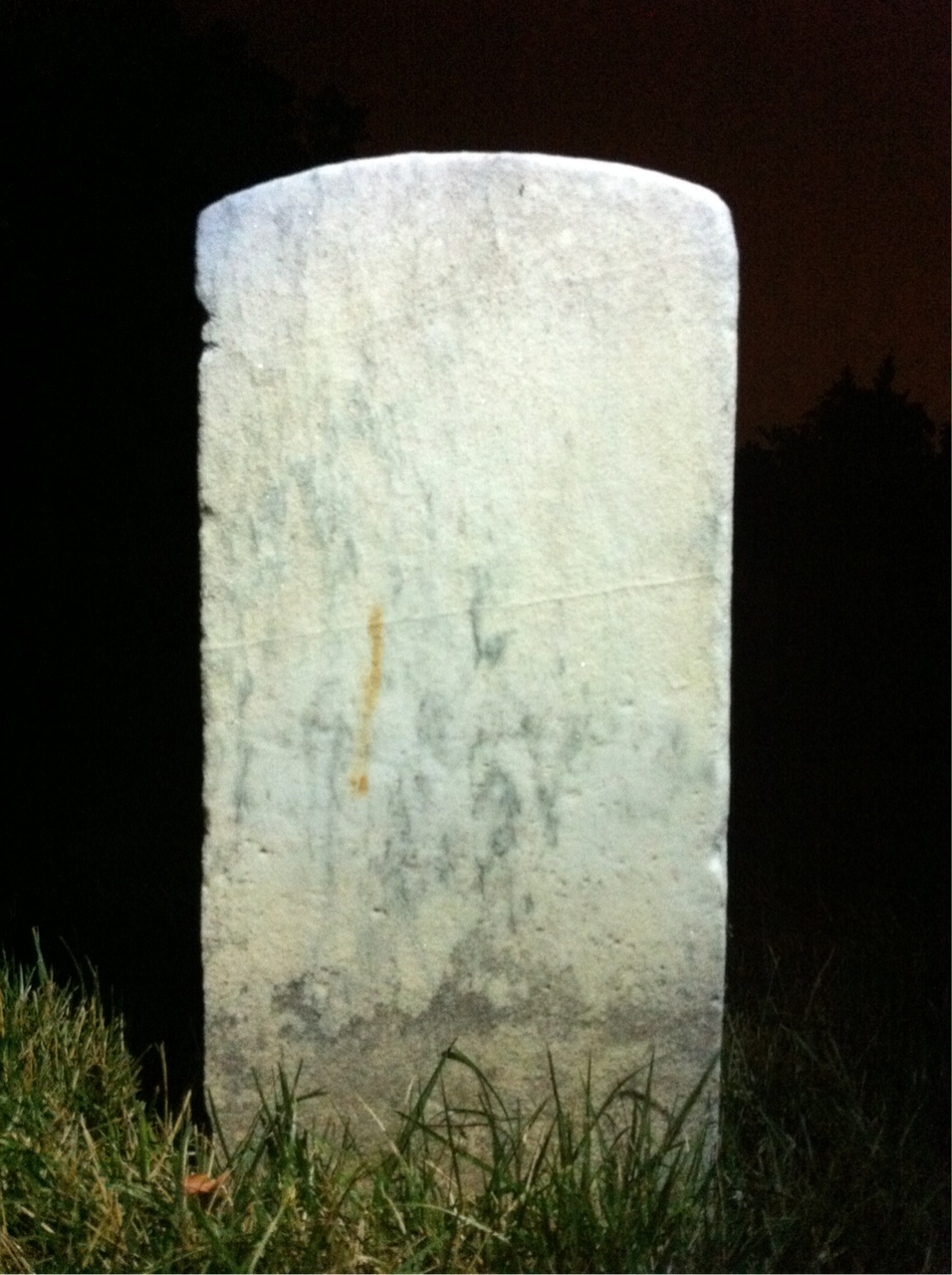 Back of headstone — Christopher Conrad