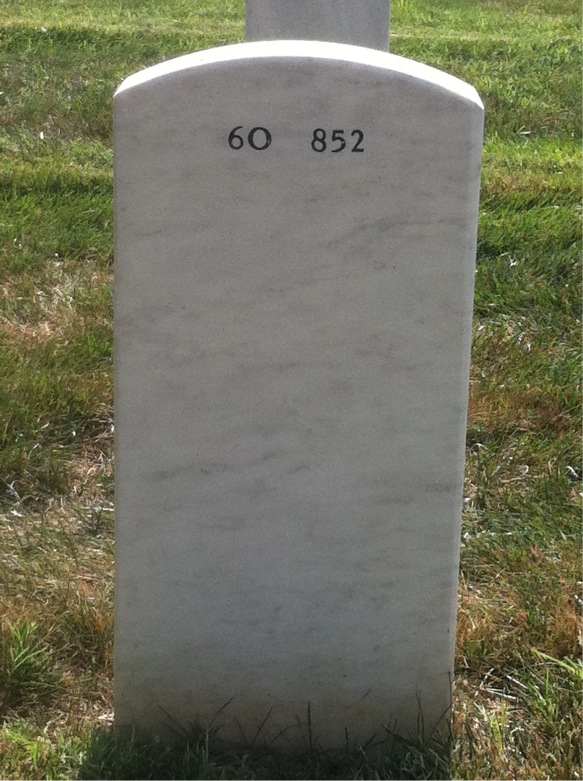 Back of headstone — James Jordan