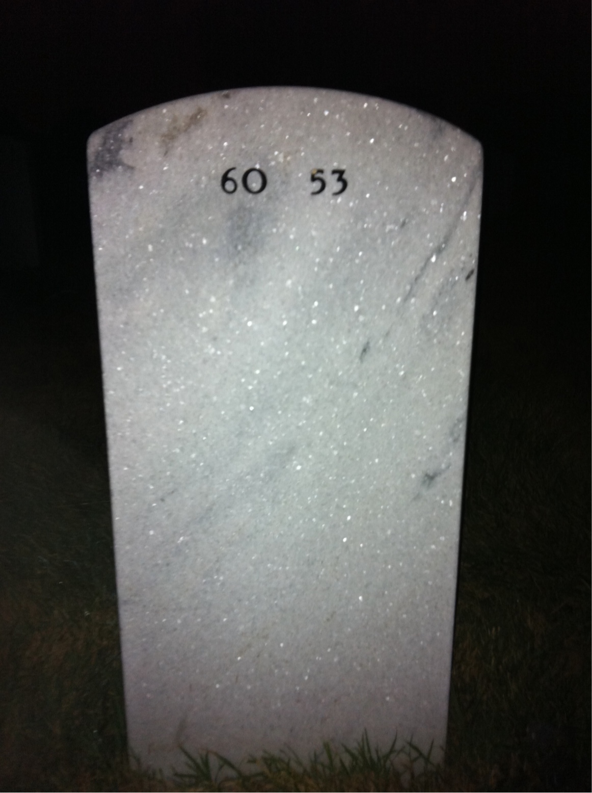 Back of headstone — Milton Copulos
