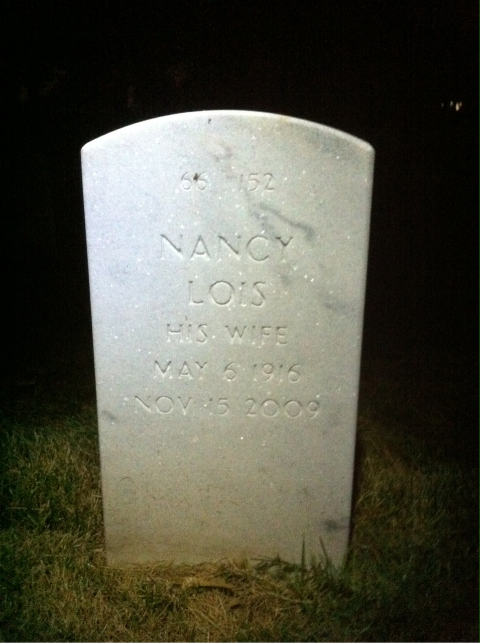 Back of headstone — Floyd Gattis