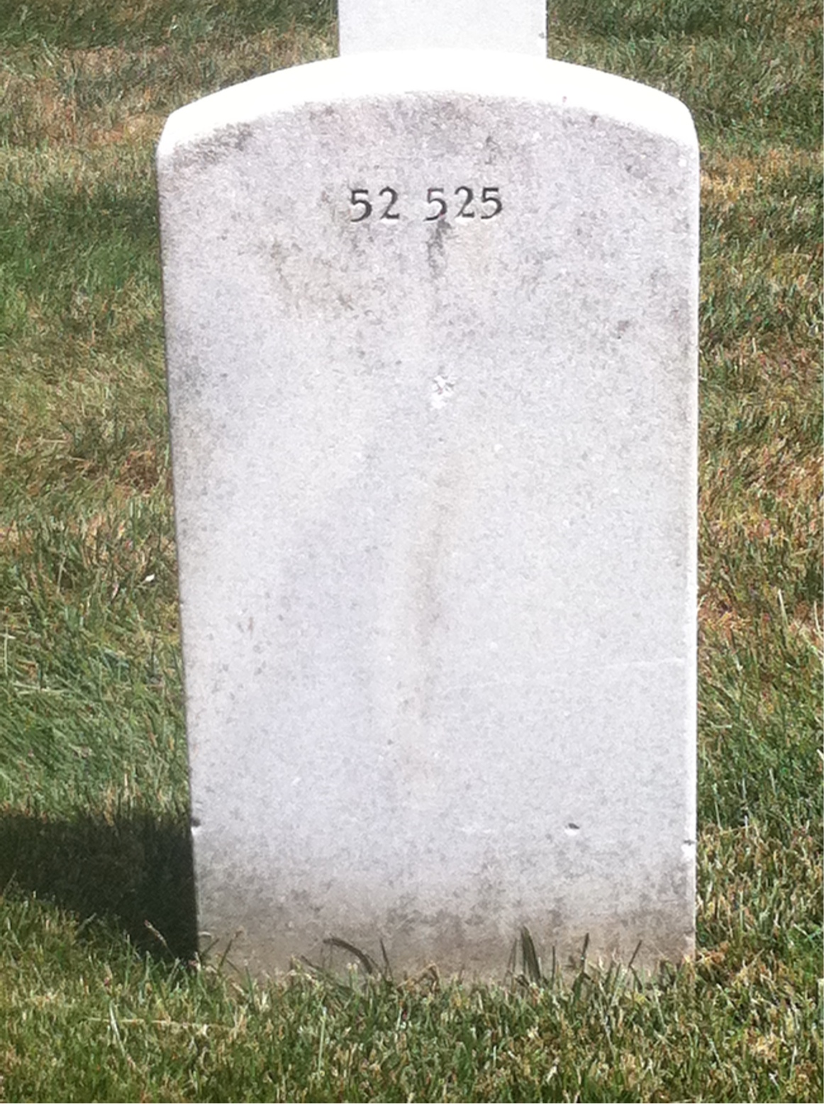 Back of headstone — Daniel Axtell