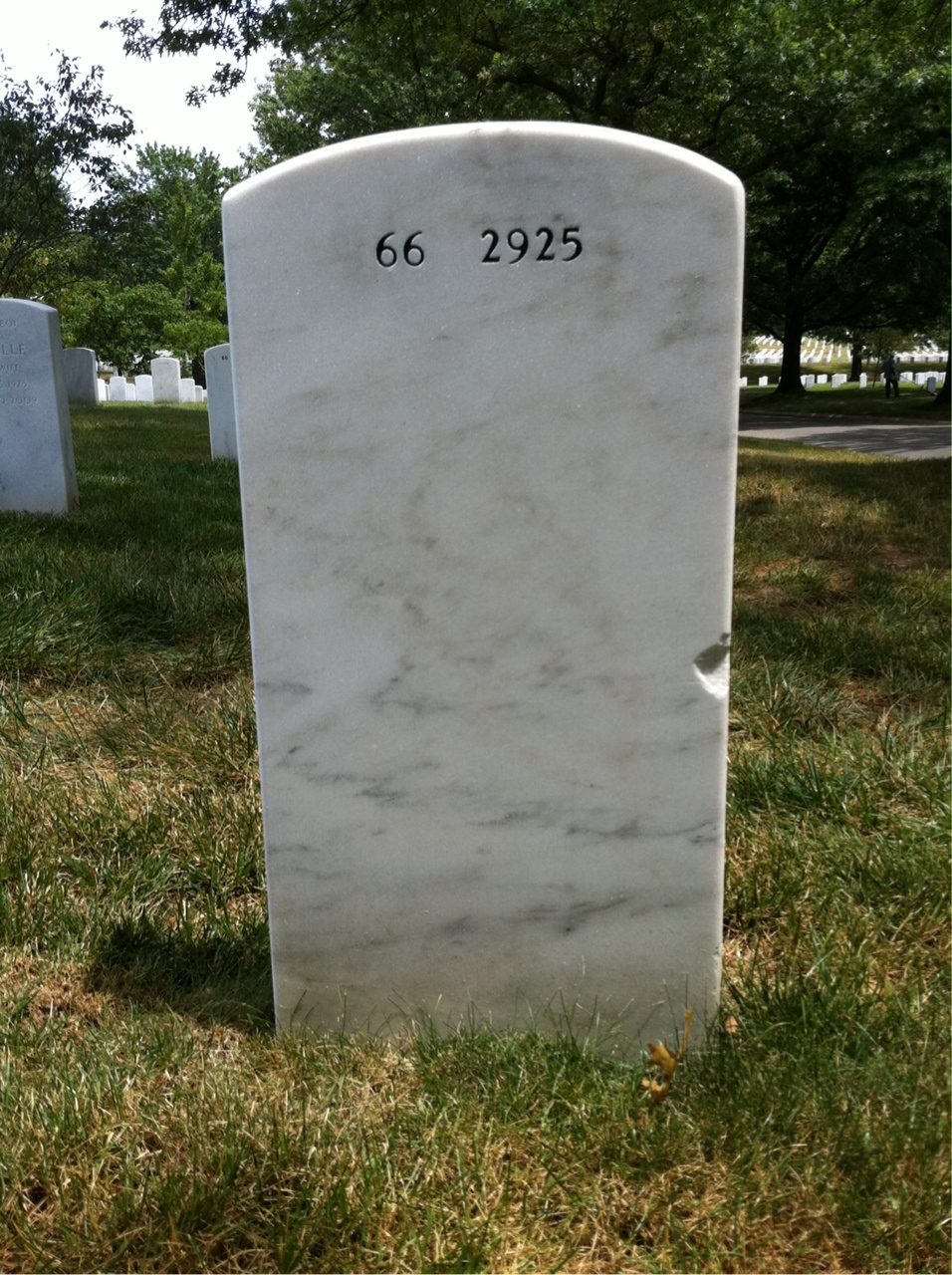 Back of headstone — Robert Sullins