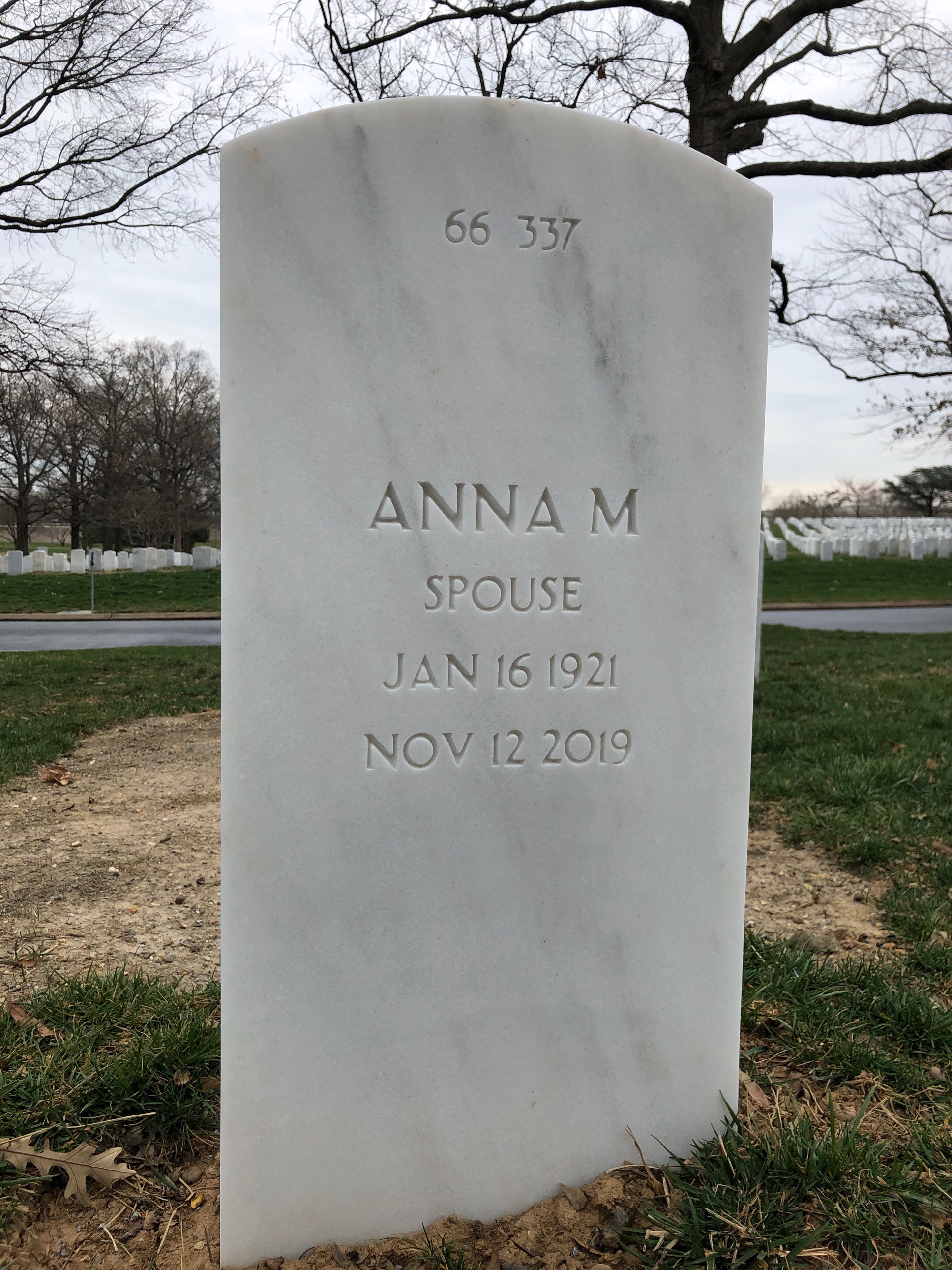 Back of headstone — Robert Miller