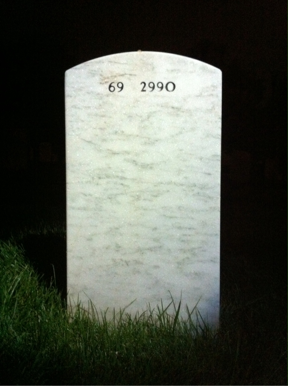 Back of headstone — Charles Griffin