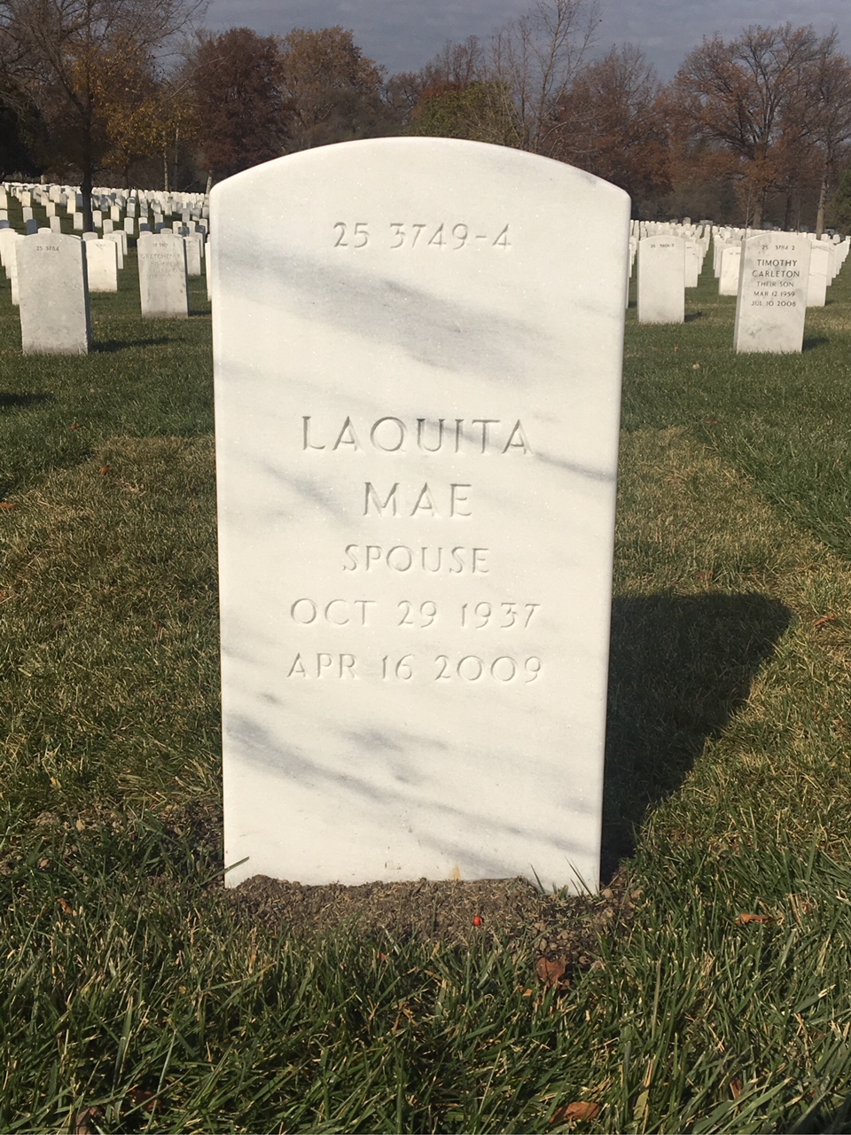 Back of headstone — John Wilken