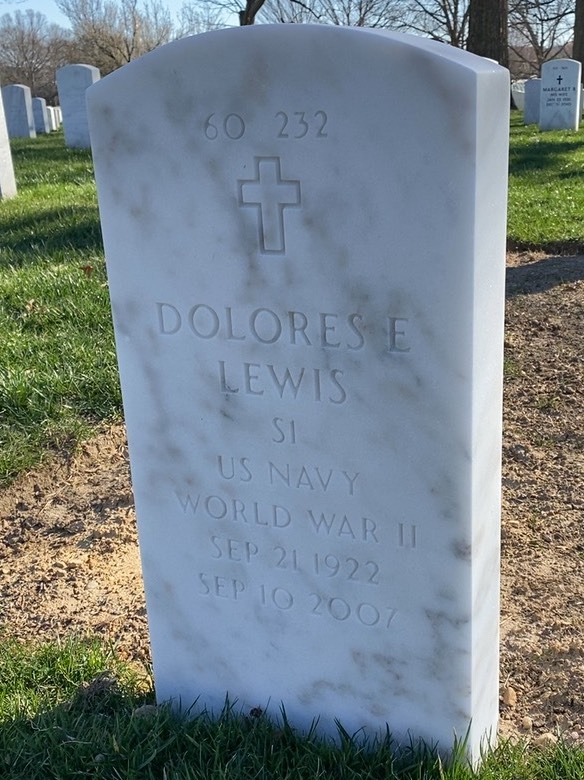 Back of headstone — Donell Lewis