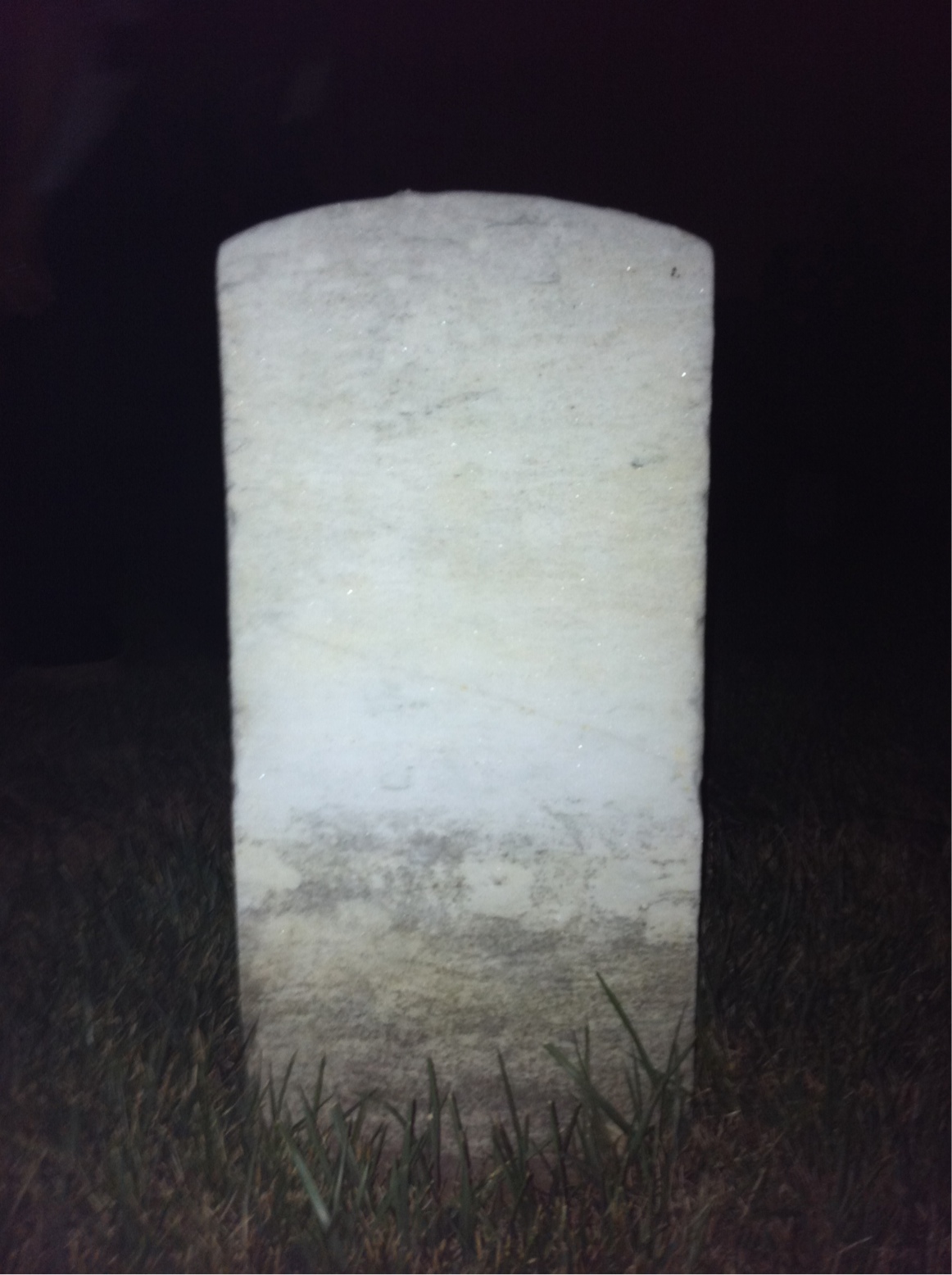 Back of headstone — Nathan Crimmell