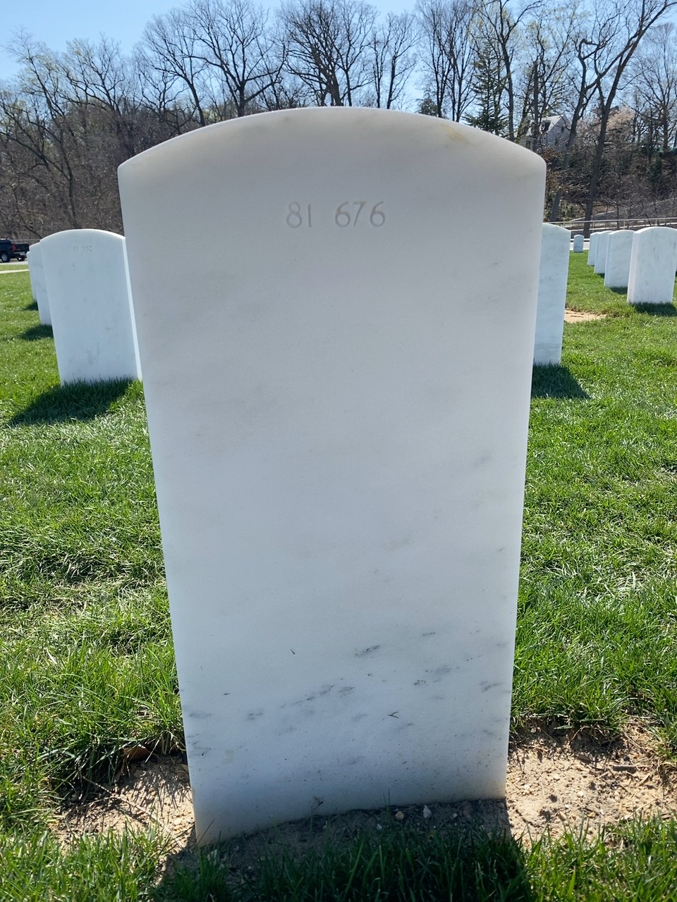 Back of headstone — Samuel Adams