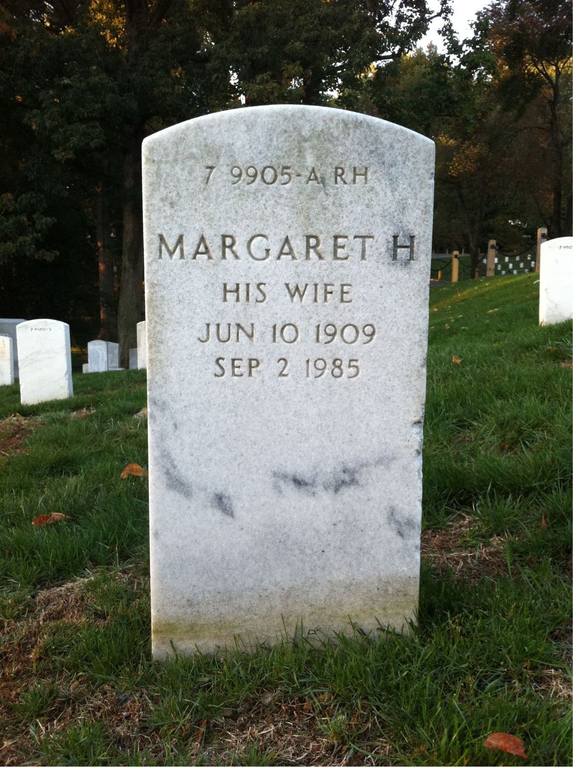 Back of headstone — William Absalom Keller